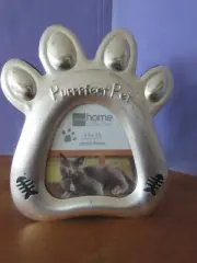 CAT JCPenney PURRRFECT PET silver 3.5" x 3.5" photo fits in this 5" x 6" frame