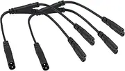 AAOTOKK (2 Pack) IEC 320 C8 to Dual C7 Y Splitter Power AC Adapter Cable,10A 125V Figure 8 Male to Double Female IEC C7 to C8 AC Converter Polarized Cable for LED TV etc (0.3m/1ft) (C8 to 2C7)