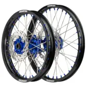 KTM 350 SX-F 2010-2024 Axiom Wheel Set 21x1.6/19x2.15 Black Rims Blue Hubs SS Sp