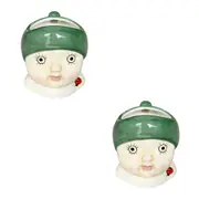 2PK Urban May Gibbs Gumnut Baby Home Garden Decor Plant Pot Green Planter 16cm
