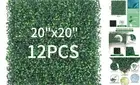 Grass Wall Panels 12pcs 20"x20" Artificial Boxwood Panels,UV Protection Indoor