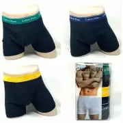 Calvin Klein 3 Pack Black Cotton Stretch Boxer Brief Logo Waistband Men's CK, M