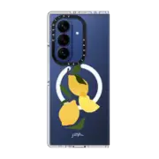 Galaxy Z Fold7 Clear Magnetic Case Composition Citrons