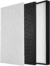 Compatible for Sharp Air Purif UZ-PM5HF Replacement HEPA UZ-PM5DF Activated Carbon Filter UA-PM50E-B UA-PF40E-W UA-PG50E-W