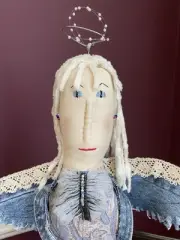 Handmade Jean Angel all hand sewn Whimsical