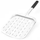 Professional Perforated Aluminum Pizza Peel Metal Paddle Spatula Long Handle