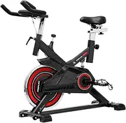 Proflex Spin Bike Commercial Flywheel 13kg Exercise Bike with LCD Display 5 Monitor Functions and Adjustable Seat in Red, SPN750 II