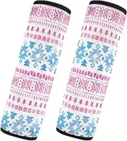 Car Seat Belt Pads Covers Set of 2 Soft Car Safety Seat Belt Strap Shoulder Pad Camera Bag Strap Cover Car Accessories for Adults Youth Kids S Ethnic Style Winter (15)