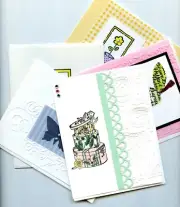 Summer Assorted Handmade Notecards (5 Cards) #395