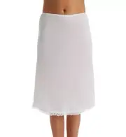 Shadowline 100% Nylon Embroidery Lace White Trim Half Slip Size Small Length 28"