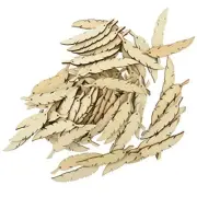 Bluecell 95pcs Wooden Feather Craft Tags Hanging Ornament Labels for DIY Craf...