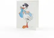 mopec x5810.3 – Card Booklet of a Stork Carrying a Cufflinks, Pack of 100 Units