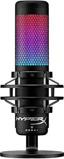 HyperX QuadCast S – RGB USB Condenser Microphone for PC, PS4 and Mac, Anti-Vibration Shock Mount, Four Polar Patterns, Pop Filter, Gain Control, Gaming, Streaming, Podcasts, Twitch, YouTube, Discord