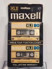 MAXELL XL II 90 Blank Cassette Tapes For Recording High Bias Sealed Two Pack