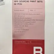 HIMI Gouache Paint Set, 24 Colors X 30Ml Unique Jelly Cup Design with 3 Paint Br