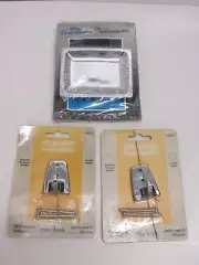 NOS! LOT 2 CHROME TAYMOR ROBE HOOKS, 1 ECKO CHROME SOAP DISH