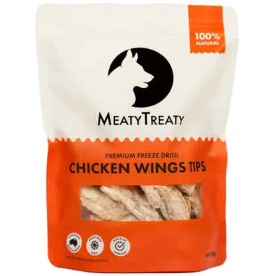 Meaty Treaty Freeze Dried Chicken Wings Tips 80gm Cat Dog Pet Treat Food Diet