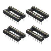 4pcs DIP IC Chip Socket Adapter Round Pin 16P 2.54mm Pitch IC Socket 7.7mm