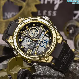 升級版金鋼狼手錶男士多功能防水夜光雙顯黑科技戶外運動電子手錶
