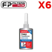 6 x TH62 Cyberbond Threadlocker 50ml High Strength, High Viscosity Loctite 262