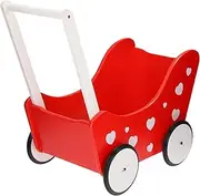 Poppenwagen Hart Rood