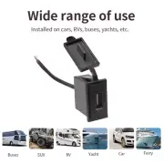 Car Charger Socket Black Car Charger Power Sockets Single USB Output Ports