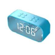 Alarm Clock with Wireless Bluetooth Speaker Night Light Home Bedroom Kitchen Office Kids blue