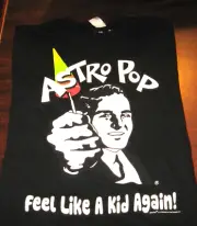 ASTRO POP Candy Sucker Pops - Feel Like A Kid Again - Black T-Shirt New! NWT MED