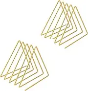 Mantouxixi 2Pcs Book Holder File Holder Stand Magazine Rack File Organizer, Metal Wire Desktop Book Organizer Bookshelf Rack,Adjustable Triangle Display Rack for Decoration Home Office- 4 Slots Gold