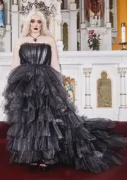 [Unholy] Plus Dramatic Flair Tulle Maxi Dress
