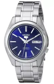 Seiko 5 Automatic SNKL43 SNKL43K1 Men Day Date Blue Dial Watch Free Ship