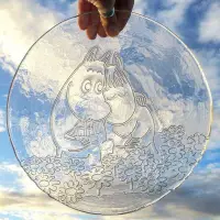 在飛比找樂天市場購物網優惠-出口芬蘭 北歐姆明透明玻璃盤