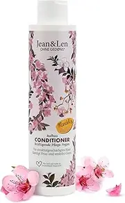 Jean & Len Conditioner Almond & Keratin for Structure-Damaged Hair, Tames Frizz and Gives Shine, Hair Conditioner with Vegetable Keratin, Paraben & Silicone, Vegan, 300 ml