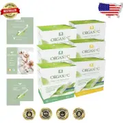 Hypoallergenic Organic Cotton Tampons - Plant-Based Applicator, 96 Soft Tampons