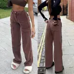 2022WOMEN WIDE LEG JEANS POCKET LEISURE PANTS LOOSE TROUSERS