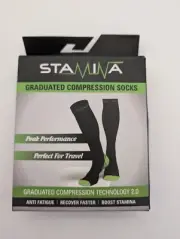 STAMINA Physix Gear Sport Graduated Compression 2.0 Socks L/XL Black /Green