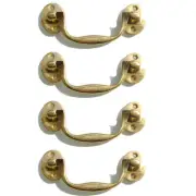 4 brass small sea chest Box Handle 10 cm heavy strong Solid Brass Pulls Trunk