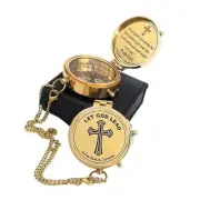 Divine Path Engraved Compass - I Will Guide You - Psalm 32:8" Let God Lead