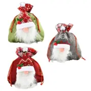 Christmas 3D Swedish Santa Gnome Candy Bags Drawstring Bags Decoration Gift