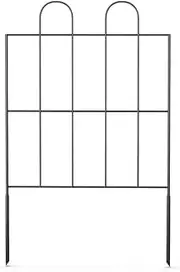 25 Panels Decorative Garden Fence with Gate, 32 in(H) X 50 ft(L) No Dig Fence Outdoor for Yard, Heavy Duty Rustproof Metal nimal Barrier Edging Border for Dog, Rabbits