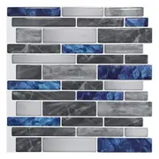 1pc/2pcs Kitchen Stick on Tile Stickers Bathroom 3D Mosaic Self Adhesive Wall Tiles