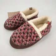 NWT Acorn Jam Kids Toddler Fleece Slip On Mule Slippers Raspberry Size 12-13