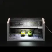 1/64 Scale Model Car Display Case Home Decoration Photo Prop Depot Scenario