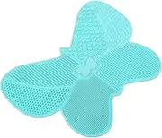 [VICASKY] 1Pc Butterfly Shape Makeup Brush Cleaning Pad with Suction Cup Portable and Efficient Beauty Brush Cleaner Mat for Salon and Home Use Flexible Design for