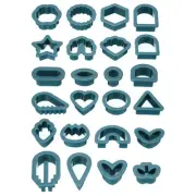 Polymer Clay Cutters, 24 Pcs Clay Cutters Polymer Clay Earrings Kit Mini, Blue