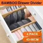 Bamboo Drawer Dividers Expandable Drawer Separators Kitchen Organiser Adjustable