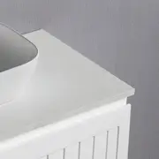 Hampton 750mm PVC Wall Hung Bathroom Vanity White Quartz Stone