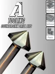 Industrial Quality 3 Flute 90 Degree 30mm HSS Countersink Drill Bit - Singles