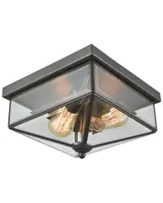 Artistic Home & Lighting Lankford 10in Wide 2-Light Outdoor Flush Mount