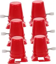 Generic 6pcs Clockwork Walking Movement: Legged Mechanical Robot Toy DIY Wind-up Toy - for Kids Educational Fun Activities Red